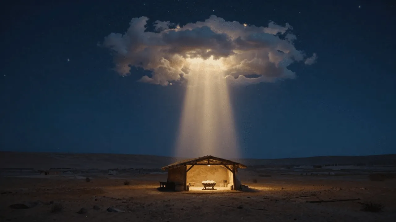 This is a high-angle, almost top-down photograph of a crowd of people dispersed across a vast, pale, sun-drenched surface, likely a concrete plaza or a salt flat. The composition feels spacious and uncentered, with figures scattered unevenly throughout the frame. Similar to its companion piece, the most striking artistic element is the interplay of light and shadow. A low, bright sun casts incredibly long, dark, and sharply defined shadows from each person, making the shadow often appear more prominent than the individual casting it. These elongated shadows create a powerful graphic pattern, a rhythmic series of dark lines that slice across the pale ground, all pointing in the same direction. The people themselves are small figures, distinguished by the varied colors of their attire, which appear as small dots of red, black, and blue in the expansive scene. The minimalist, almost bleached-out color palette of the ground starkly contrasts with the dark shadows and colorful specks of humanity, creating a sophisticated and highly stylized composition that explores themes of scale, individuality, and the collective